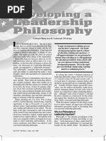 Developing a Leadership Philosophy
