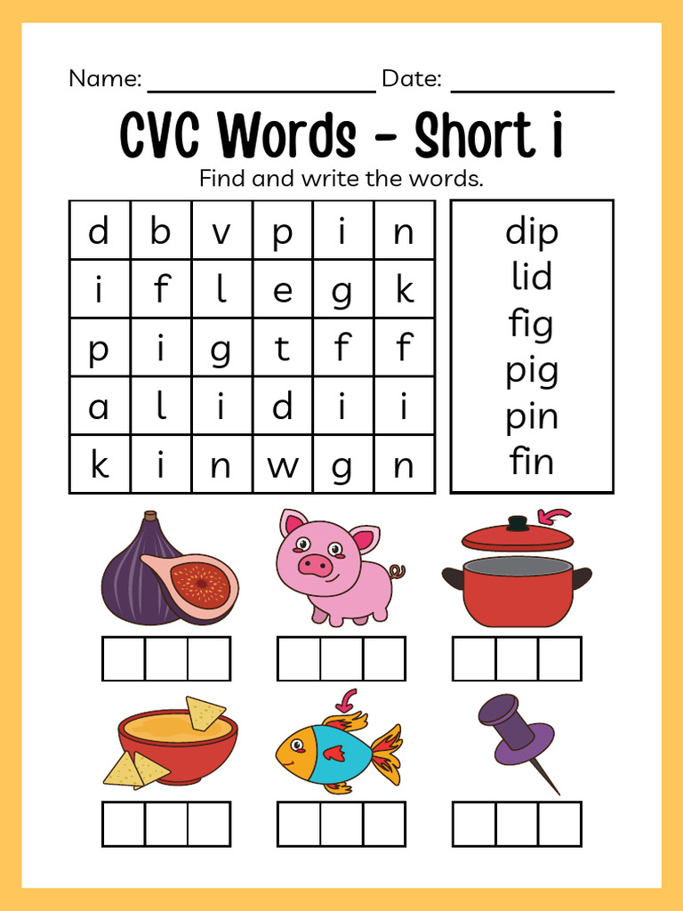 CVC Worksheet | PDF