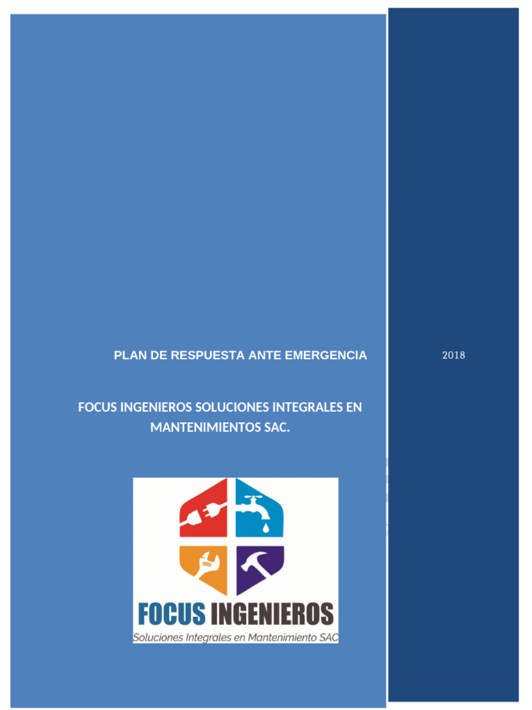 Plan de Respuesta Ante Emergencia | PDF | Defensa Civil | Primeros auxilios