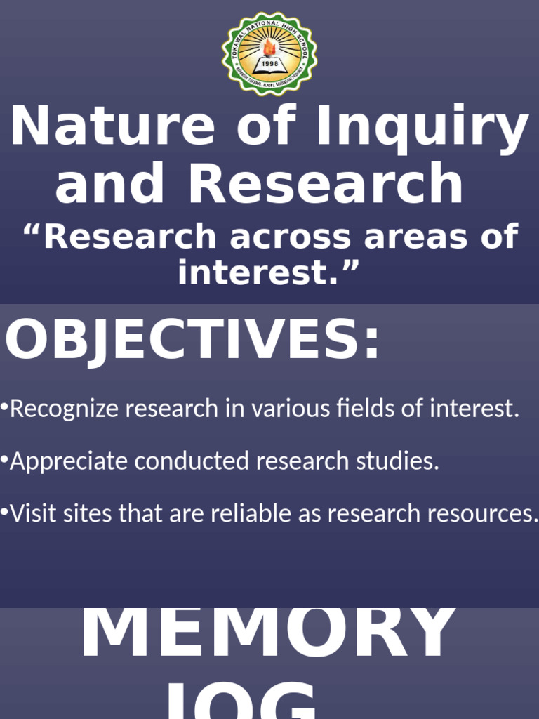 1 Nature of Inquiry and Research | PDF