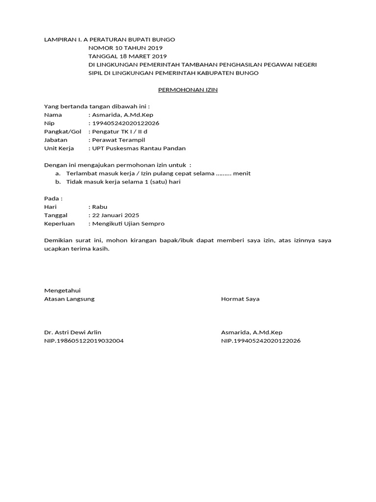 Surat Izin | PDF