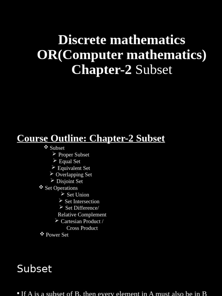 Ch-2 Discrete Mathematics | PDF | Subset | Geometry