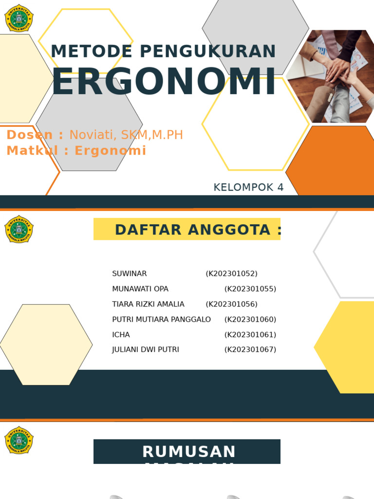 Metode Pengukuran Ergonomi di Tempat Kerja | PDF