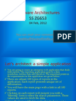 Software Architectures SSZG653 04feb2012 Lecture 07