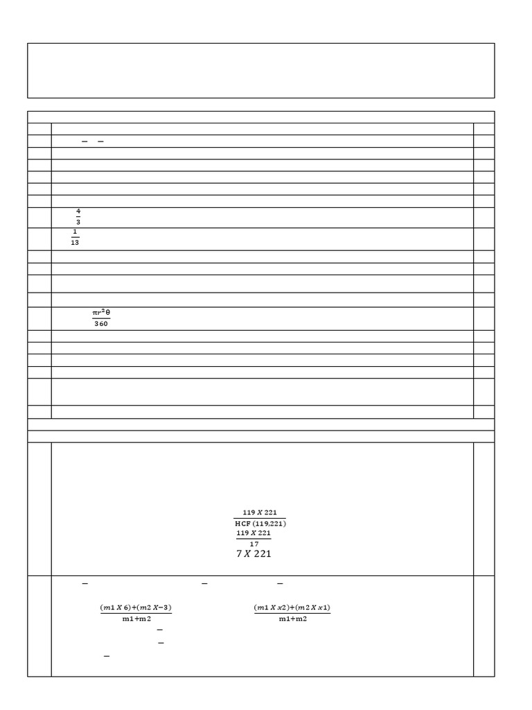 Class X Mathematics Basic Marking Scheme | PDF | Zero Of A Function ...