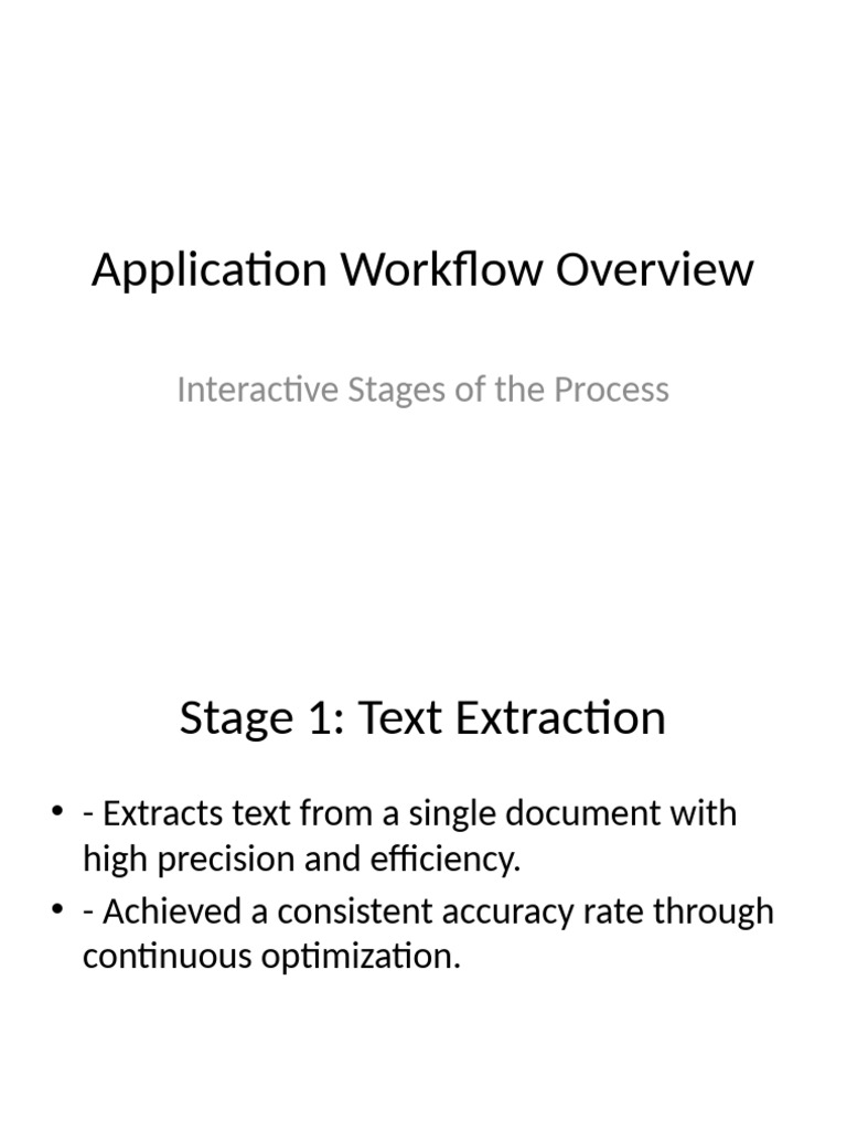 Application Workflow Overview | PDF