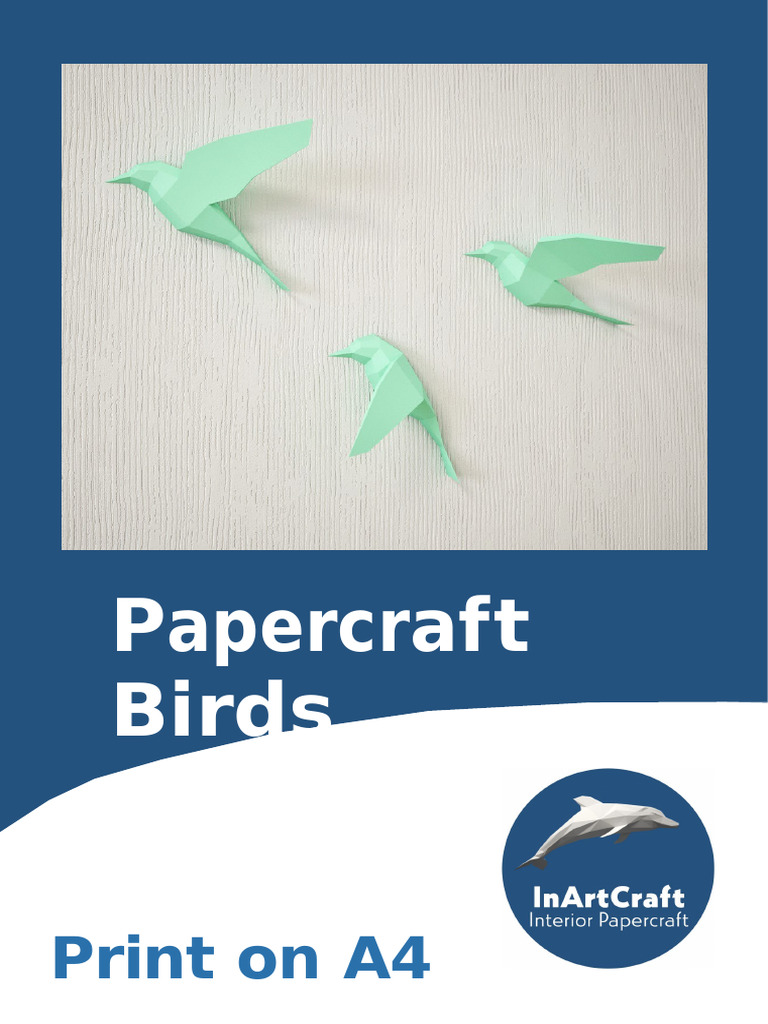 Papercraft Birds Template Instructions | PDF | Office Equipment | Printing