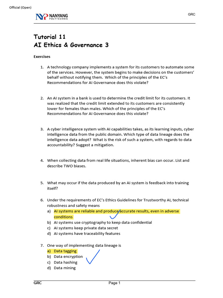 AI Ethics and Governance Guidelines | PDF | Artificial Intelligence ...
