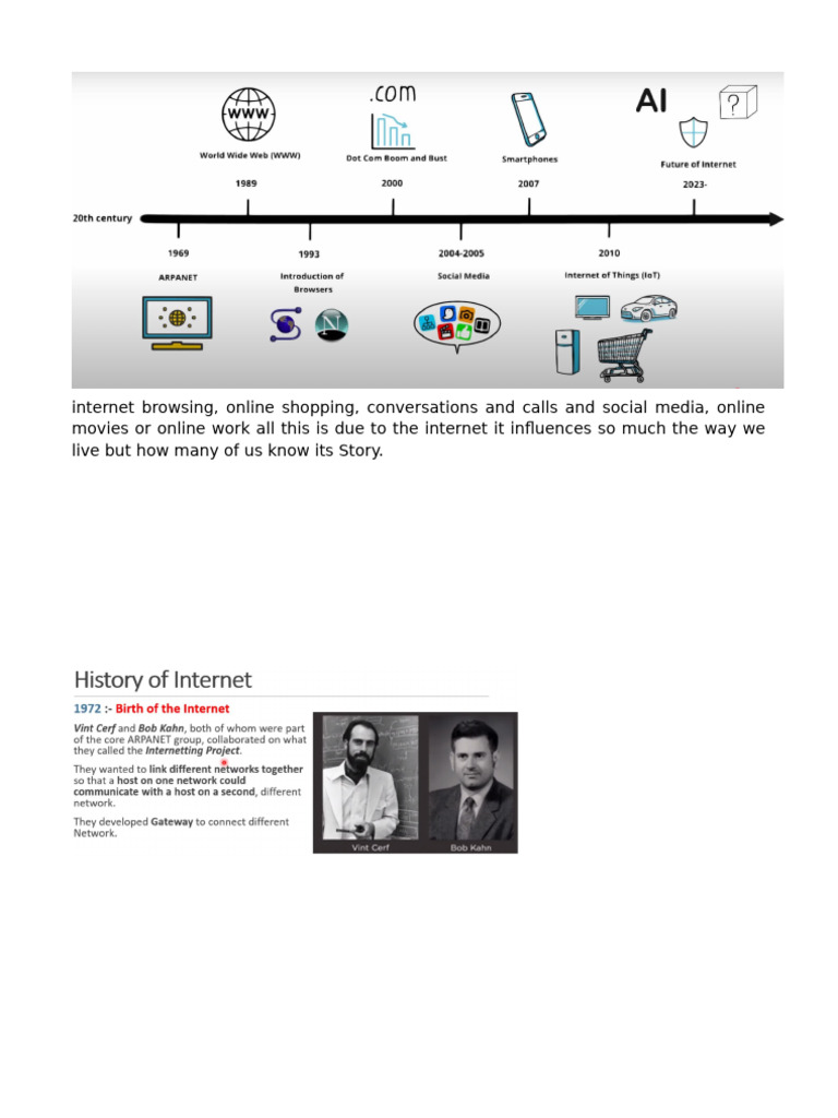 Evolution of the Internet: Key Milestones | PDF | World Wide Web ...