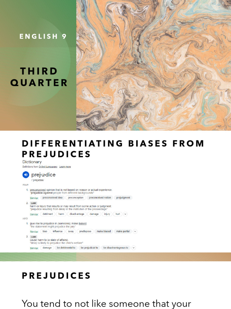 Understanding Bias and Prejudice | PDF