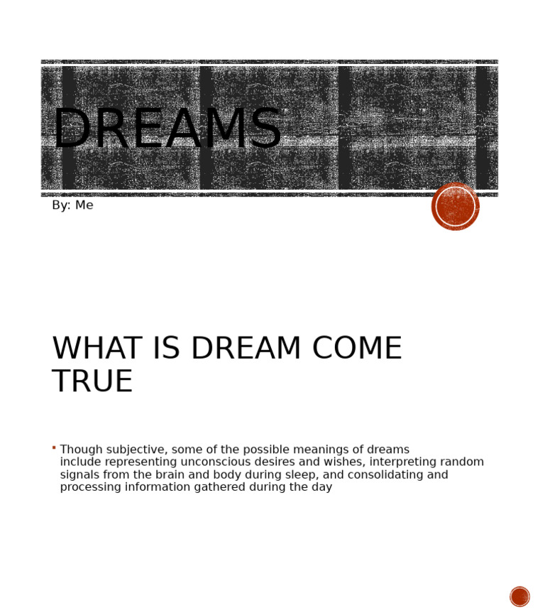 Understanding the Meaning of Dreams | PDF