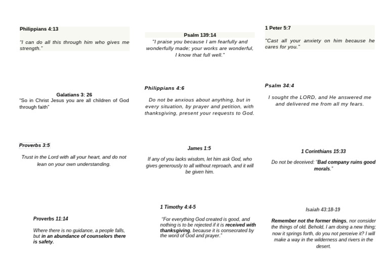 bible verses | PDF | Book Of Proverbs | Prayer
