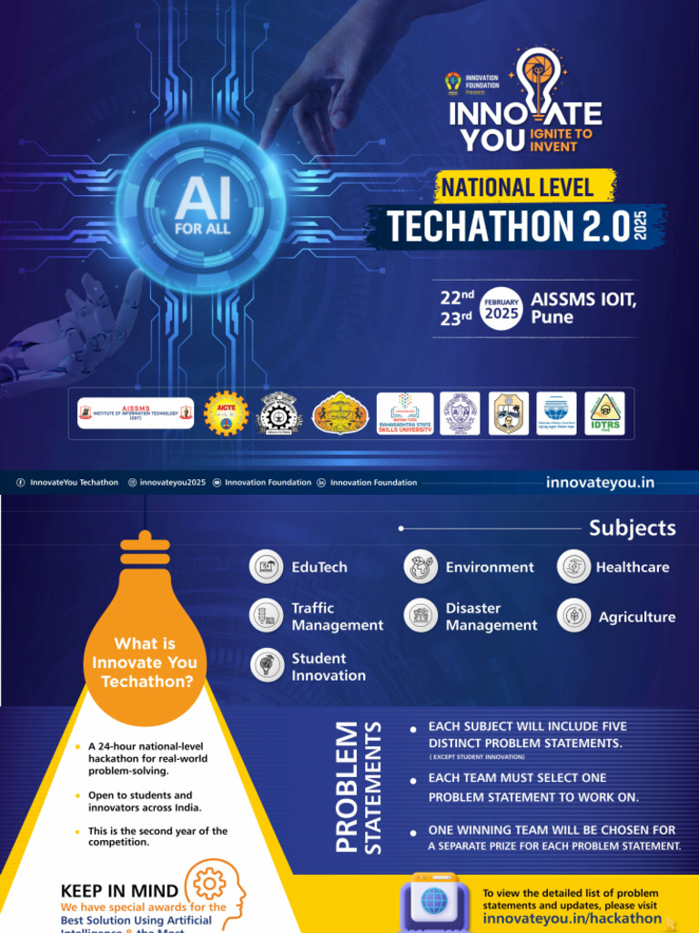 Brochure - InnovateYou Techathon 25 | PDF
