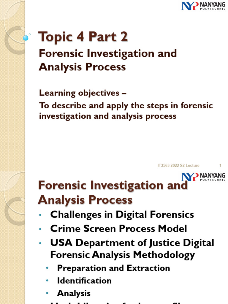 CFORP L07 Forensic Investigation and Analysis Process | PDF | Digital ...