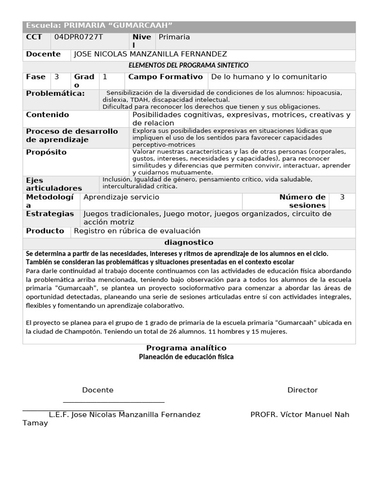 Proyecto 2 1 | PDF | Aprendizaje | Evaluación