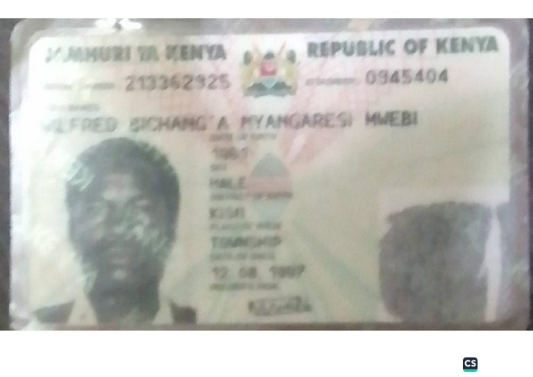 Wilfred Id Front | PDF