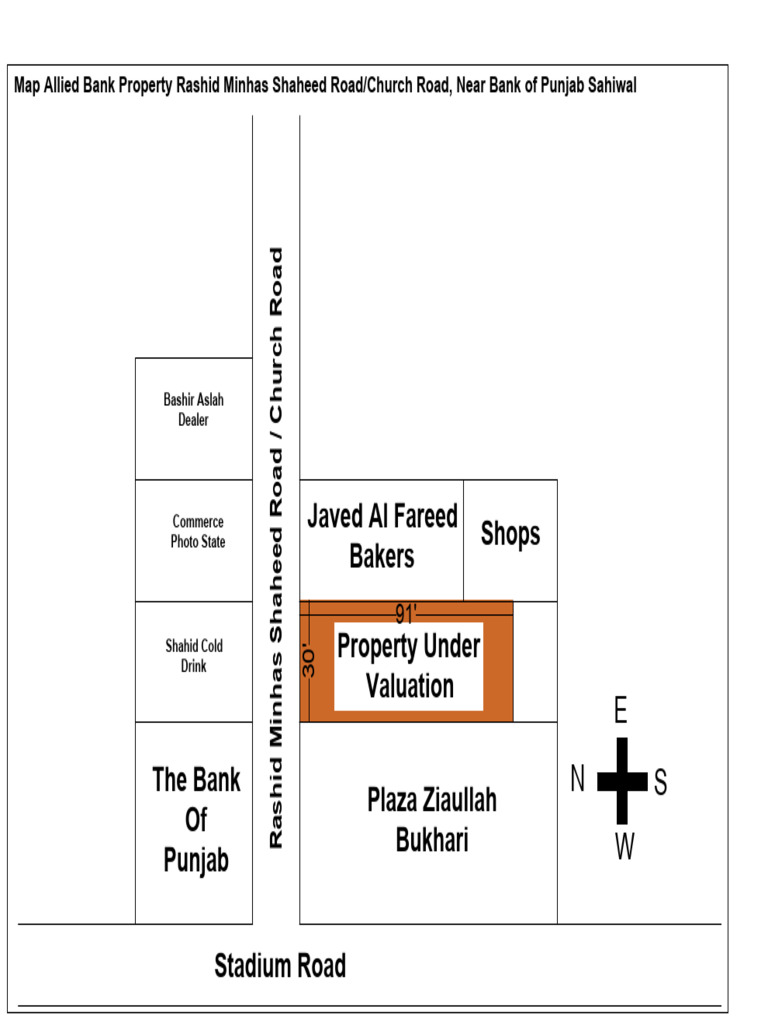 Location Plan of Allied Bank Property Sahiwal | PDF