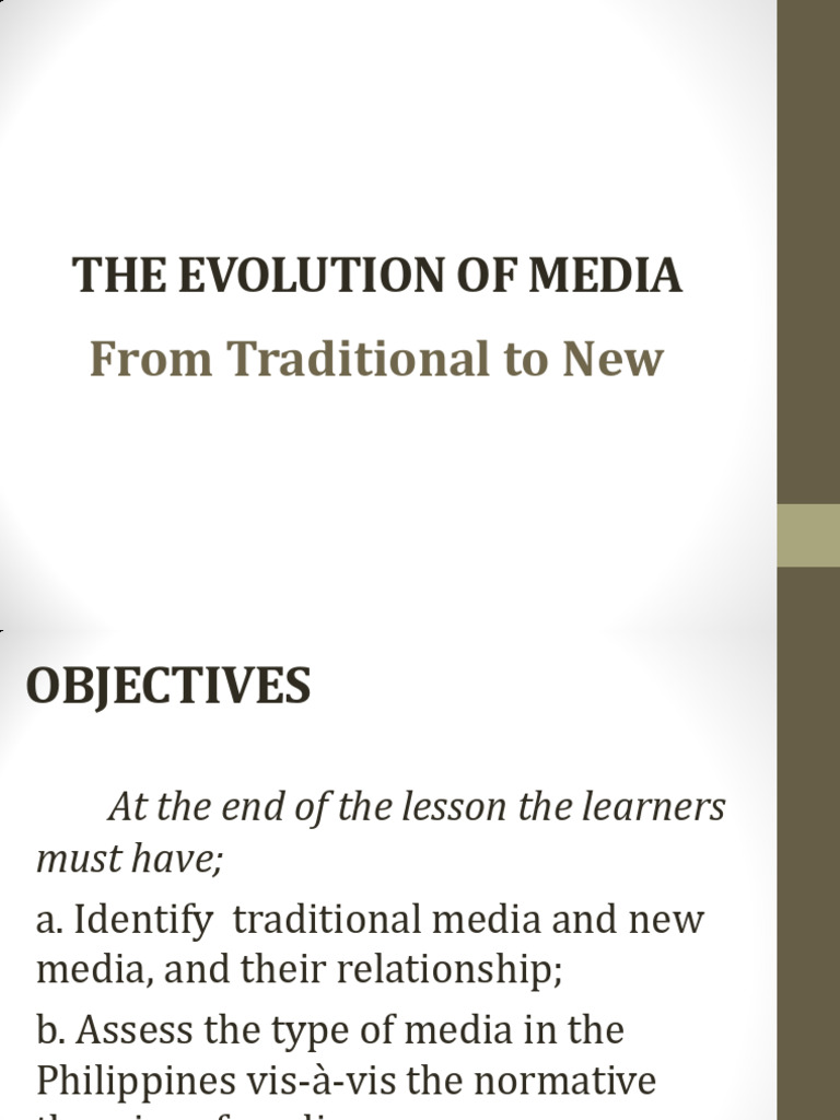 Lesson 3 4 The Evolution of Media | PDF | Communication | Information