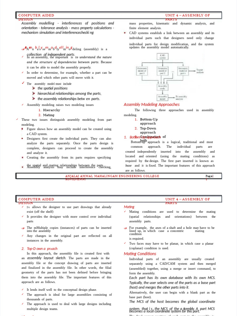 Assembly Modeling in CAD Systems | PDF | Matrix (Mathematics) | Applied ...
