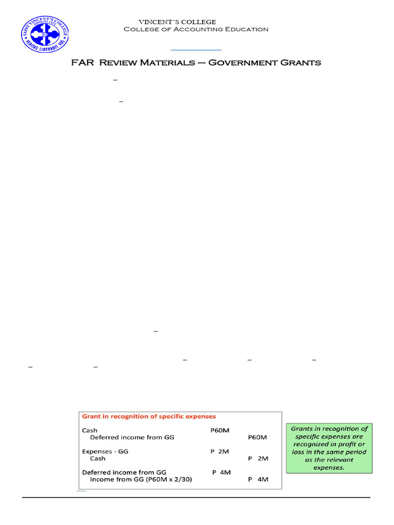 12 Government Grants | PDF | Depreciation | Fair Value