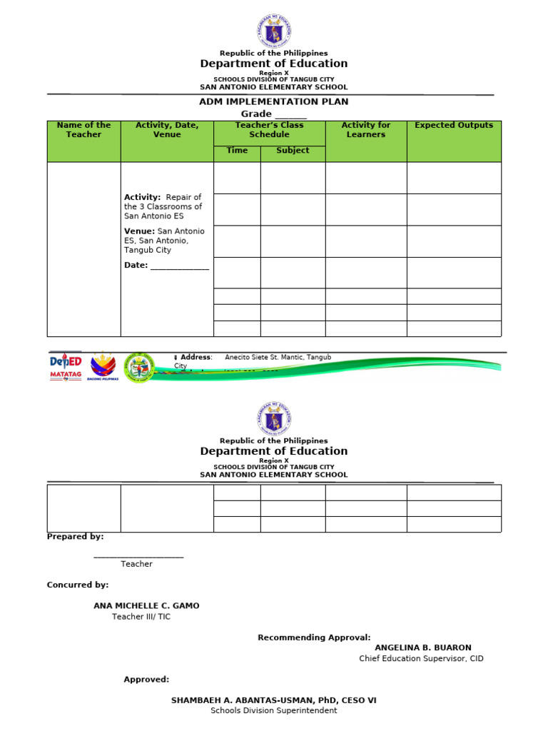New Adm Plan Template | PDF | Public Administration | Government