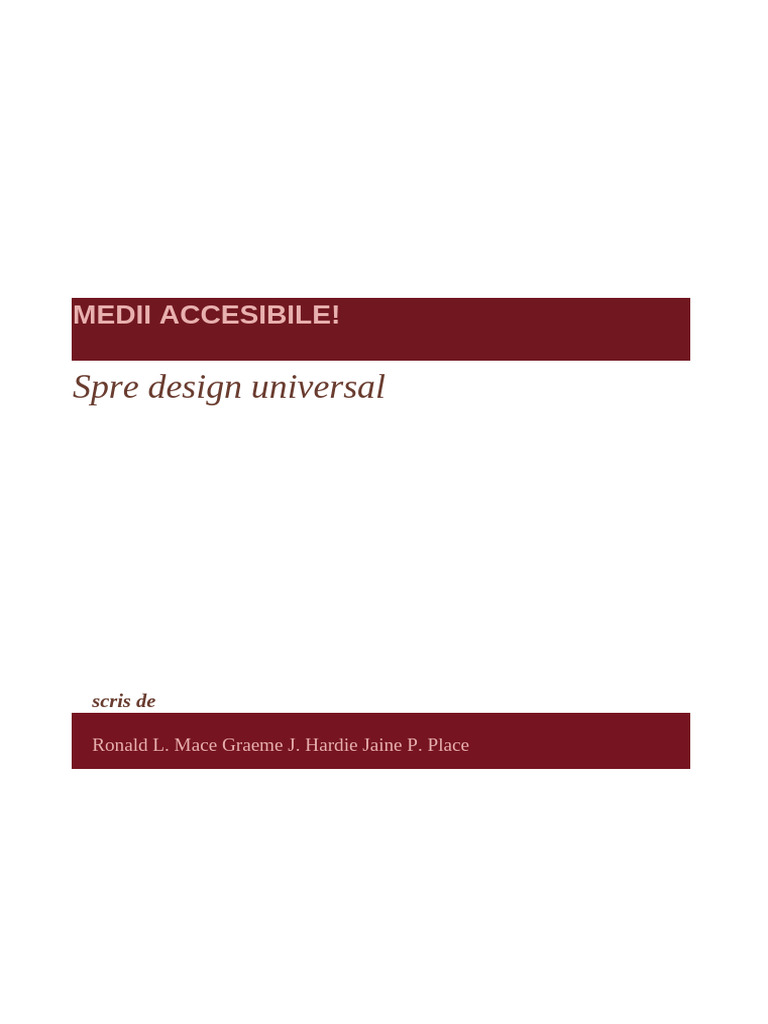 Ronald Mace Carte Design Universal | PDF