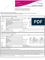 Application For Planning Permission. Town and Country Planning Act 1990