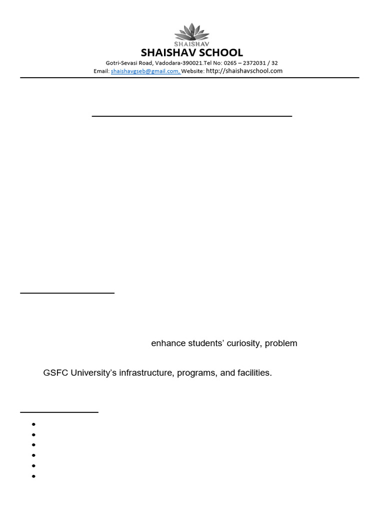 GSFC Industrial Visit - Gseb | PDF | Learning | Cognition
