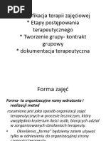 Przyk adowy Plan Terapii Zaj ciowej PDF