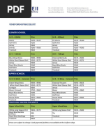 School Uniform Price List | PDF