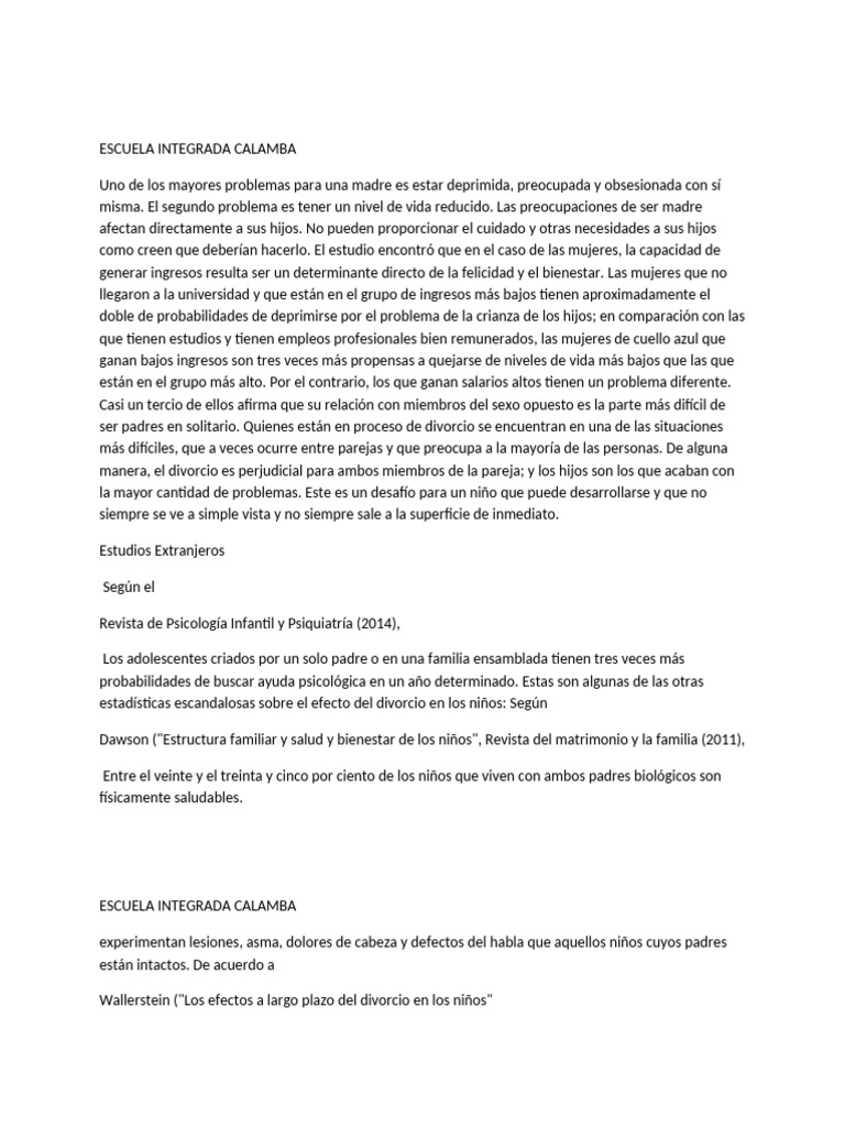 Impacto del Divorcio en la Crianza Infantil | PDF | Adultos | Ira