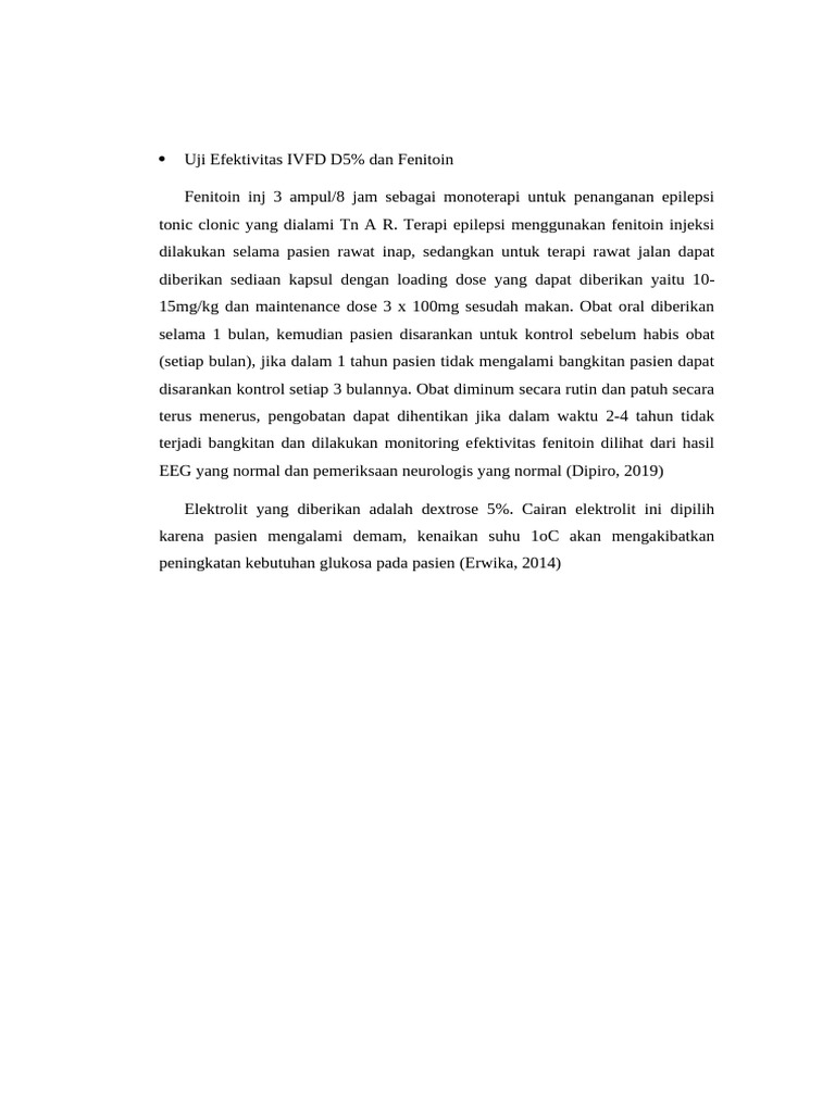 Efektivitas IVFD D5% pada Epilepsi | PDF
