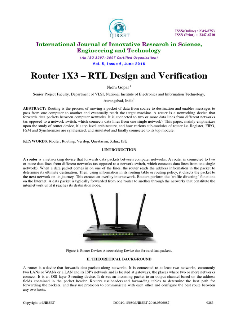 Router 1X3 RTL Design and Verification | PDF | Computer Network ...