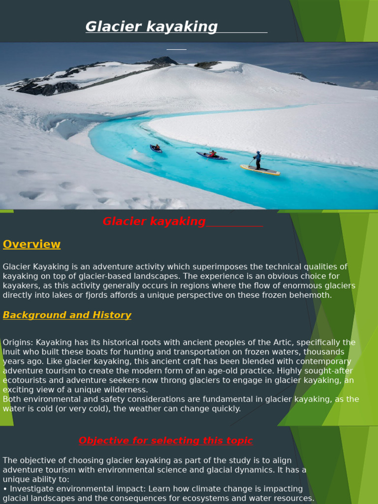 Glacier Kayaking: Safety and Sustainability | PDF | Glacier | Tourism
