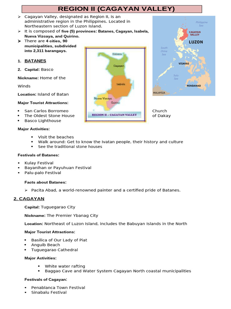 Pre Final (Region 2, 3, 4-A, 4-B) Philipine Geography | PDF | Philippines