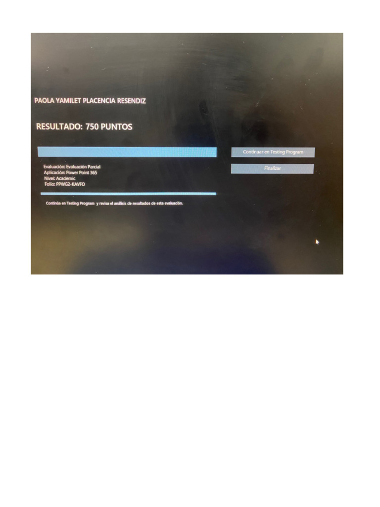 Resutados testing program pdf