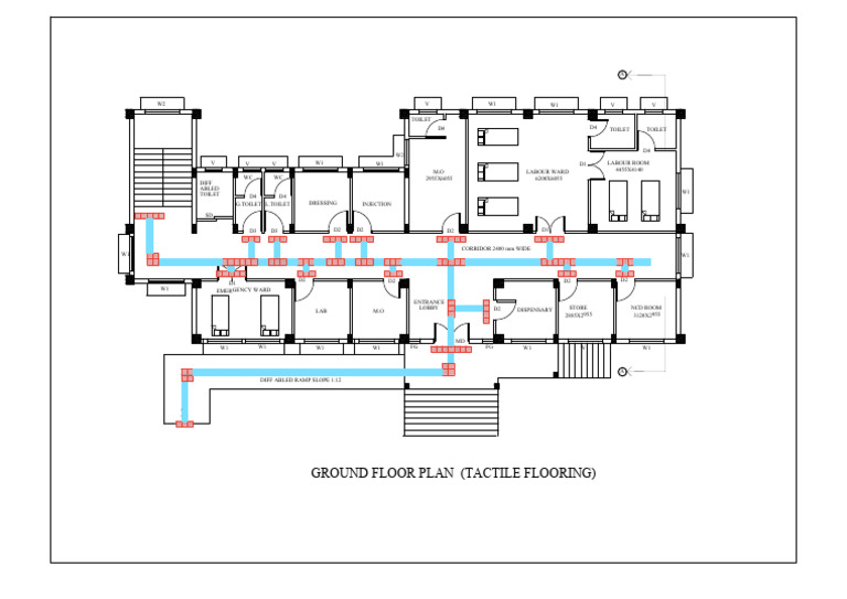 Ground Floor Plan with Tactile Flooring | PDF