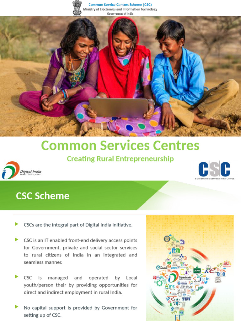 Empowering Rural India through CSCs | PDF | Government Of India