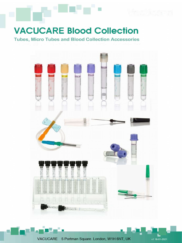 Vacucare Blood Collection System v1 18-01-2021 | PDF