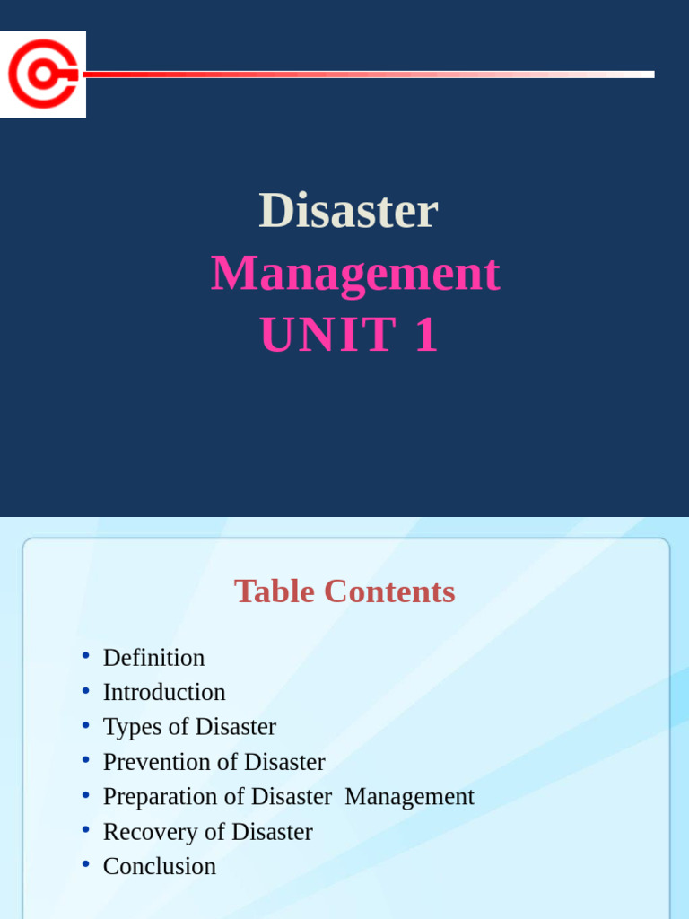 Comprehensive Guide to Disaster Management | PDF | Natural Disasters ...