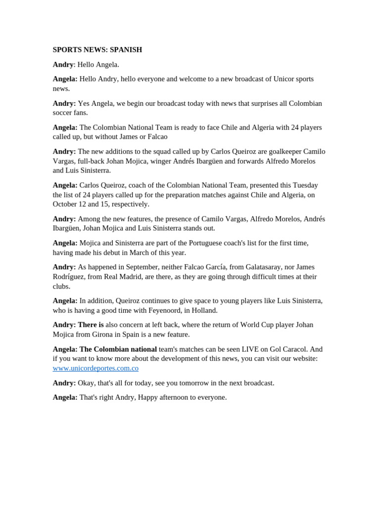 Sports News - English | PDF | Association Football | National ...