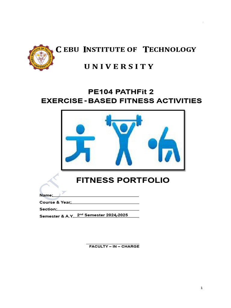 Fitness Portfolio and Diagnostic Tests | PDF | Physical Fitness | Heart