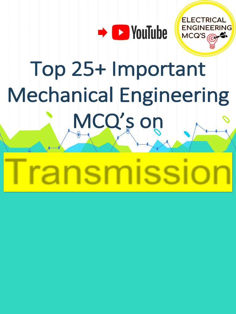 Top Mechanical Engineering MCQs on Transmission | PDF | Clutch | Gear