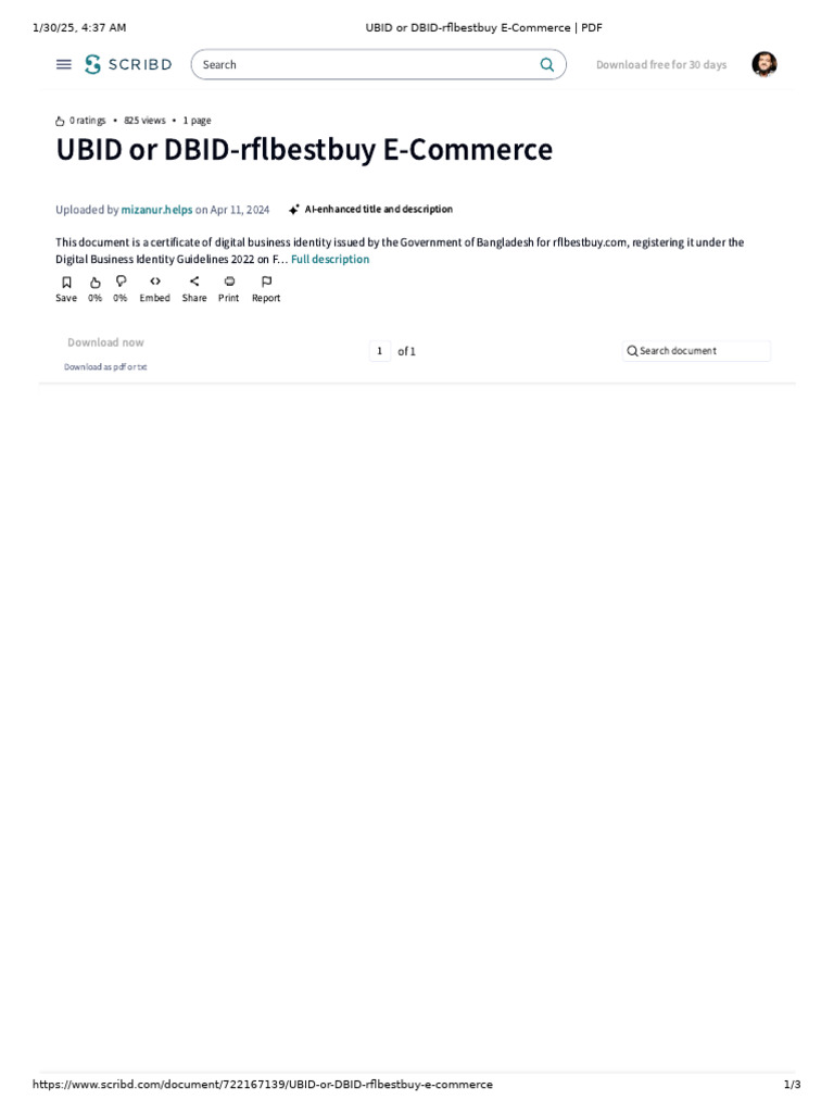 UBID or DBID-rflbestbuy E-Commerce - PDF | PDF | Scribd | Online Services