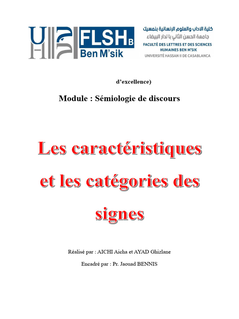 Caractéristiques et catégories des signes | PDF | Linguistique