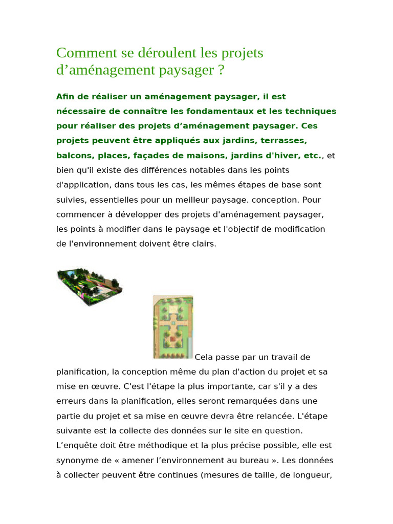 Guide des projets d'aménagement paysager | PDF | Paysage | Urbanisme