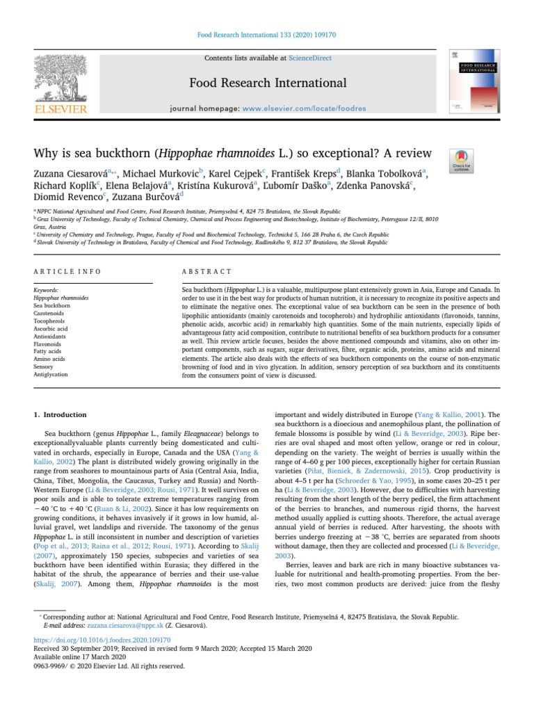 10 1016@j Foodres 2020 109170 | PDF | Carotenoid | Phenolic Content In Wine