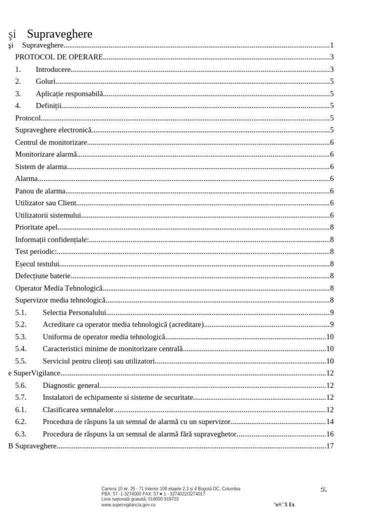Protocoll de Supraveghere Electronică | PDF