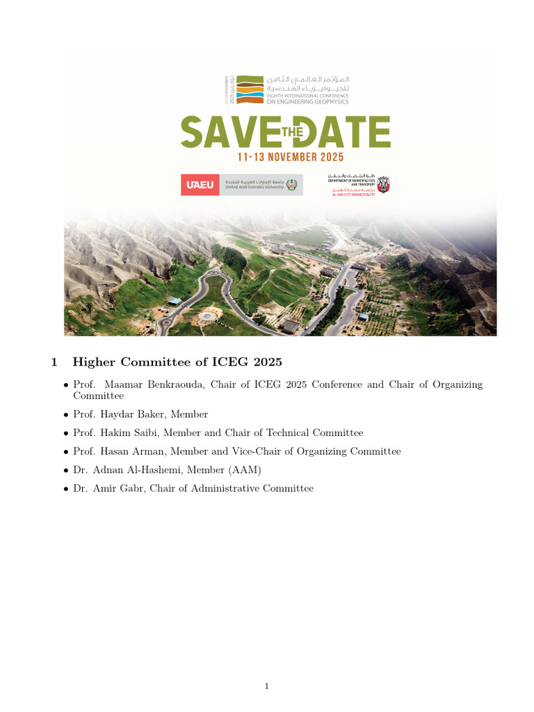 General Information ICEG 2025 | PDF | United Arab Emirates | Science