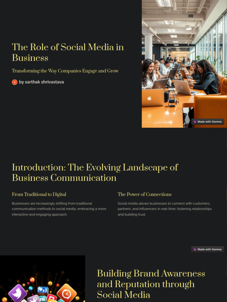 The Role of Social Media in Business | PDF